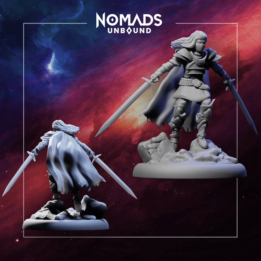 Liz the Warrior – Nomads Unbound STL Miniature - Mind's Vision