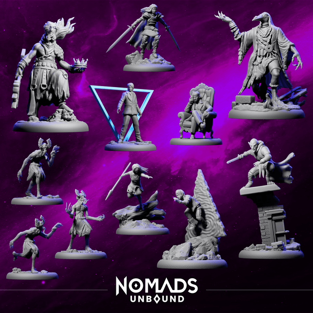 Nomads Unbound: Core Miniatures Collection – 12 STL Bundle - Mind's Vision