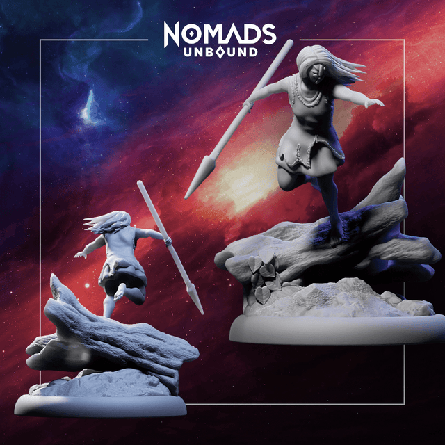 Sia the Wild Child – Nomads Unbound STL Miniature - Mind's Vision