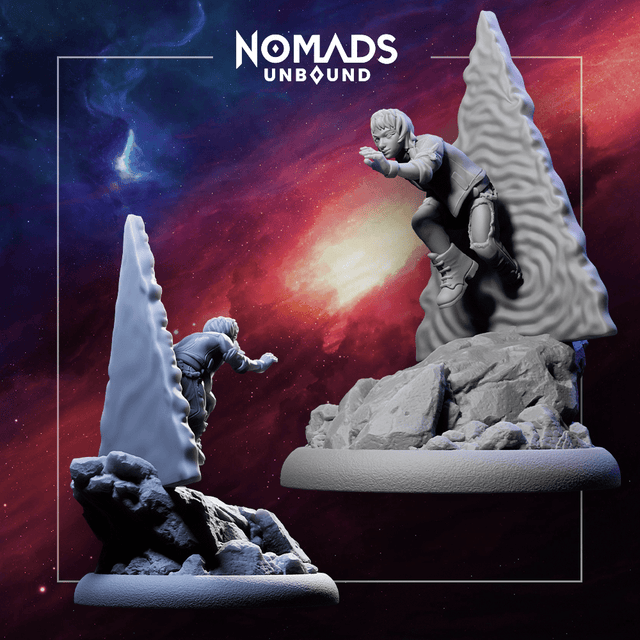 The Girl, Portal Jumper – Nomads Unbound STL Miniature - Mind's Vision
